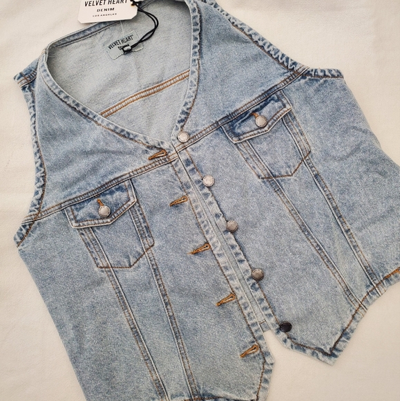 Velvet Heart Other - Velvet Heart Denim Vest Size XL